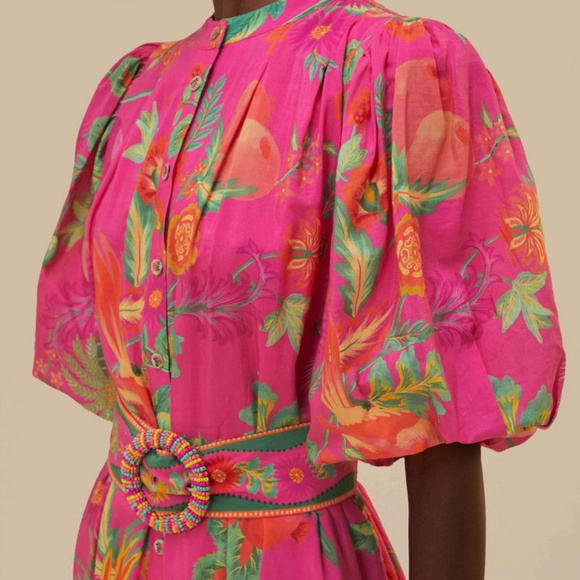 FARM Rio Fruit Garden Belted Mini Dress Size M - Picture 2 of 8